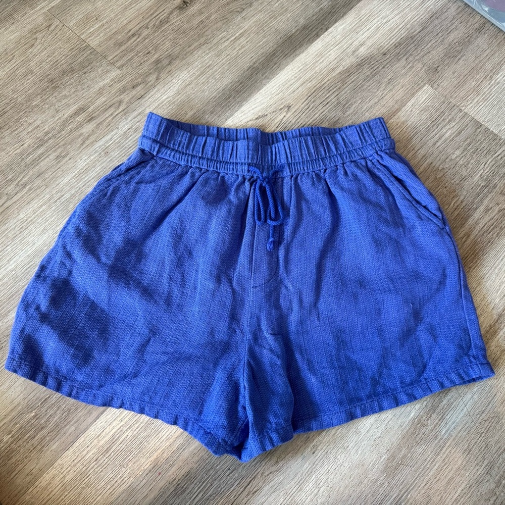 Maeve High Waist Women Shorts in Blue